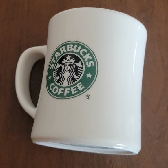 Starbucks 2008 "FRESH ROASTED COFFEE" 16oz Mug Brown & Green Mermaid Logo - Picture 2 of 9